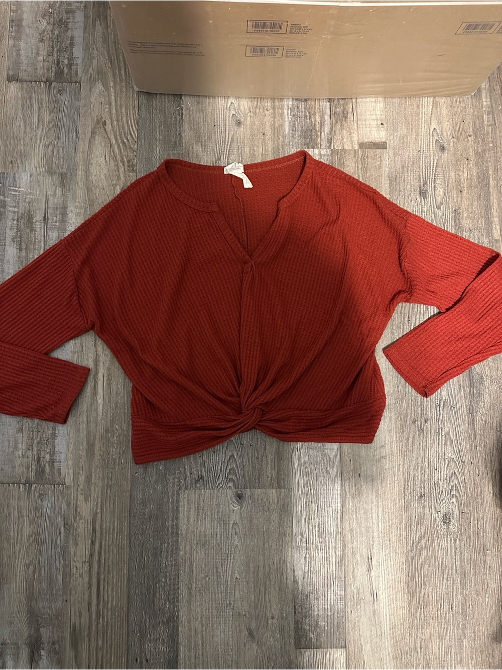 5/$25 cropped waffle knit sweater